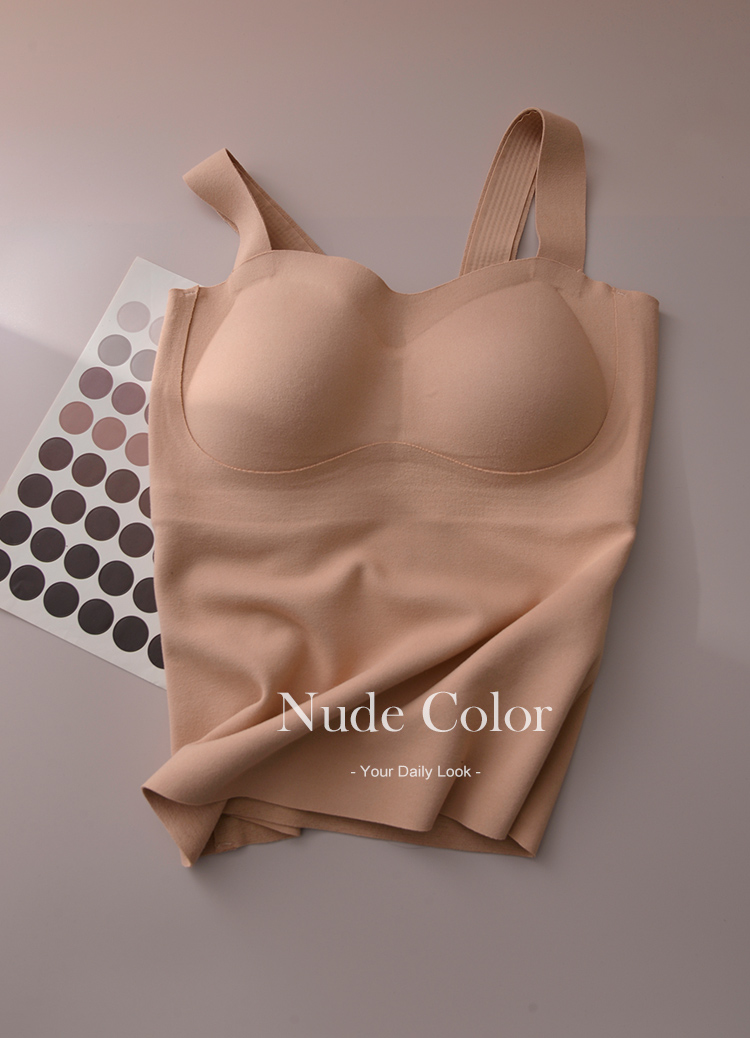 速暖! 無痕羊毛蠶絲發熱罩杯背心 Bra Top(發熱背心)