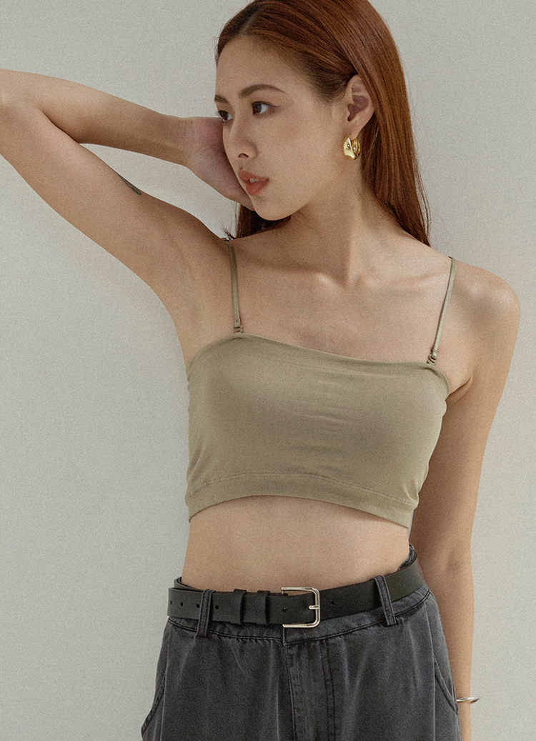 無縫防滑內搭平口小可愛 Bra Top (可拆式肩帶)