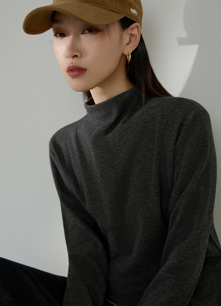 靈魂內搭!內刷德絨微高領打底T(保暖打底)