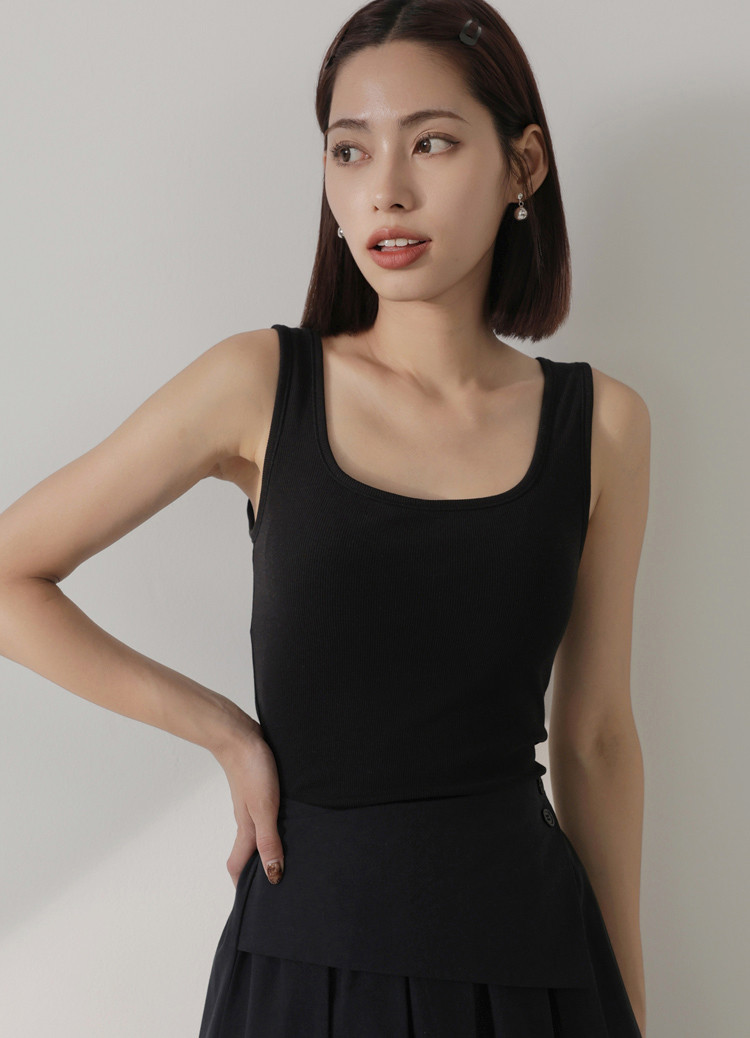 網紗內裡! 輕若無感桑蠶絲方領罩杯背心 Bra Top