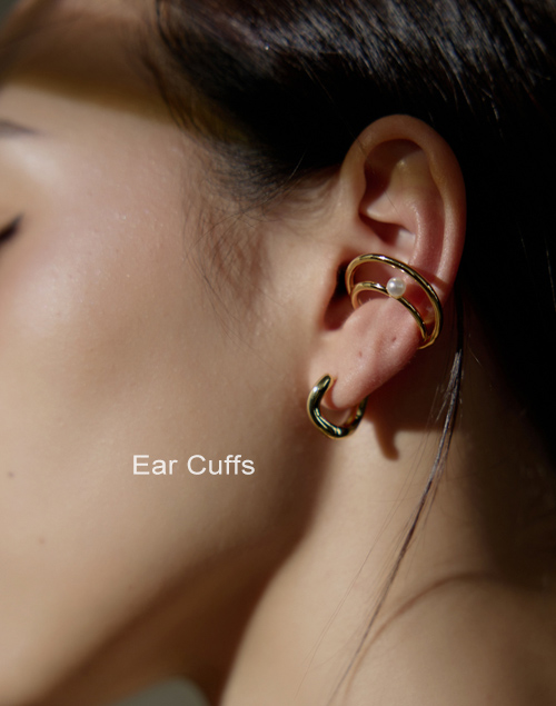 雙環珍珠耳掛式耳環 無耳洞 免耳洞