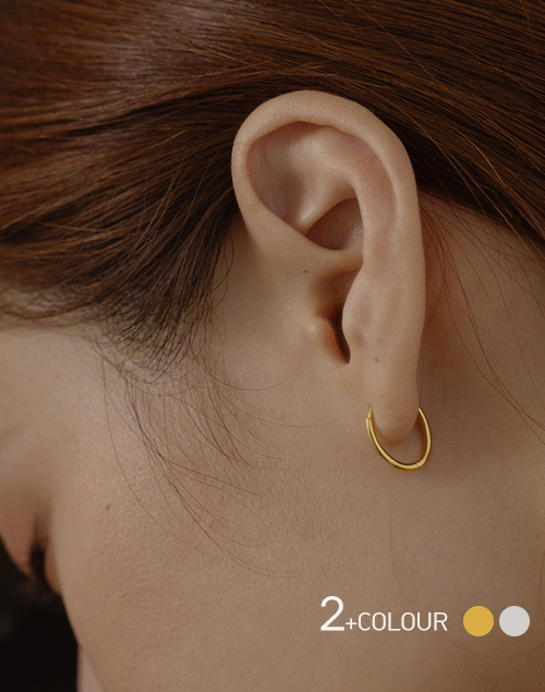 極簡質感細橢圓耳環 S999足銀 養耳洞