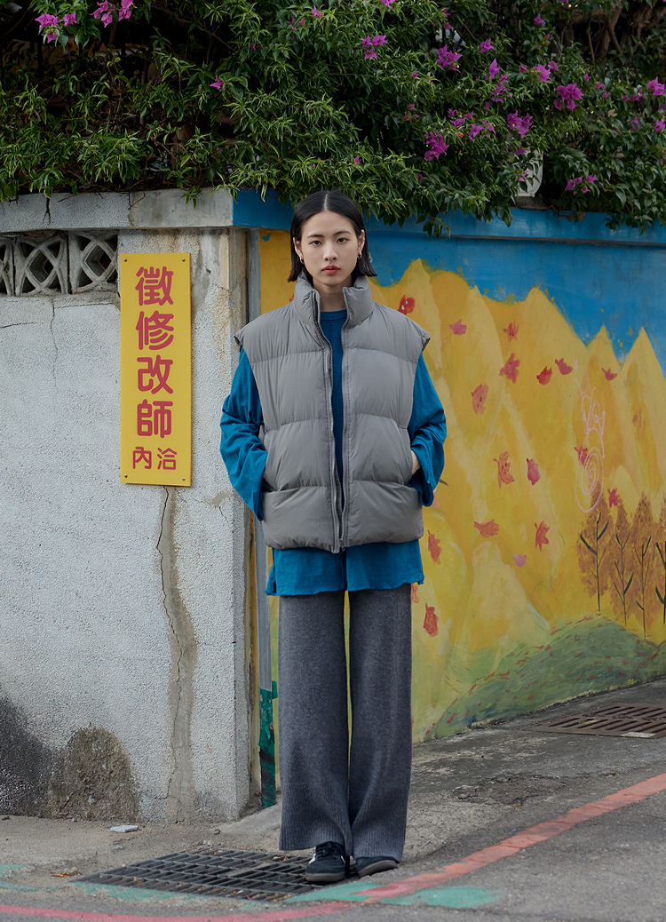 超推爆款! 澎澎麵包保暖鋪棉背心 羽絨背心(灰色)