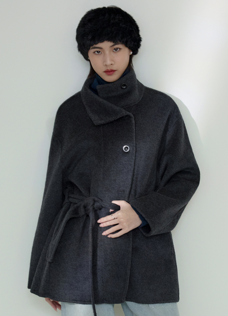 全智賢穿搭感! 時尚物語中長版羊毛大衣(韓國大衣)