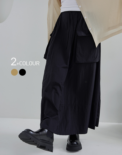 超輕型透氣工風降落傘裙(黑色)