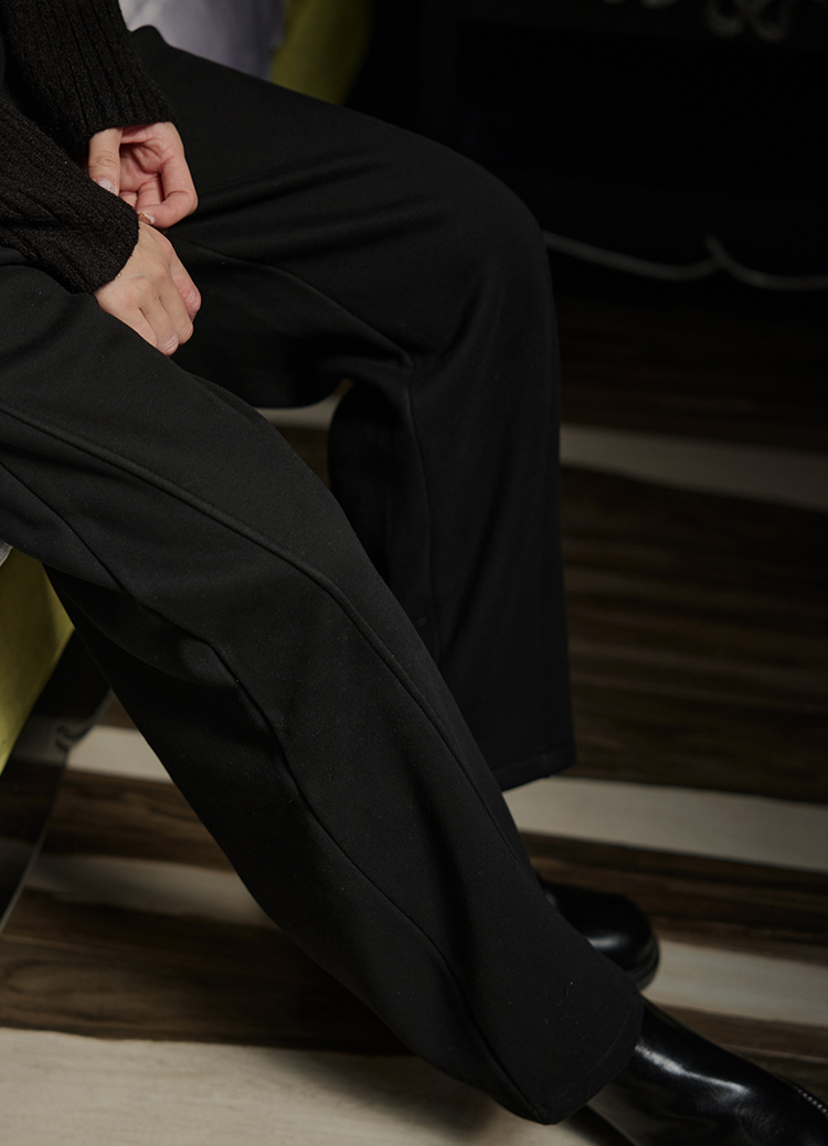 厚刷絨! 顯瘦弧型休閒香蕉褲 刷絨褲(保暖褲)