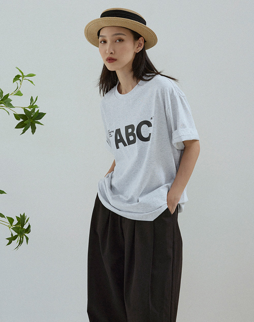 ABC字母街頭感寬鬆T恤
