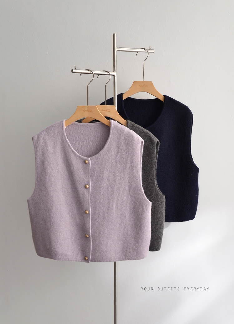 百搭文青簡約毛衣背心
