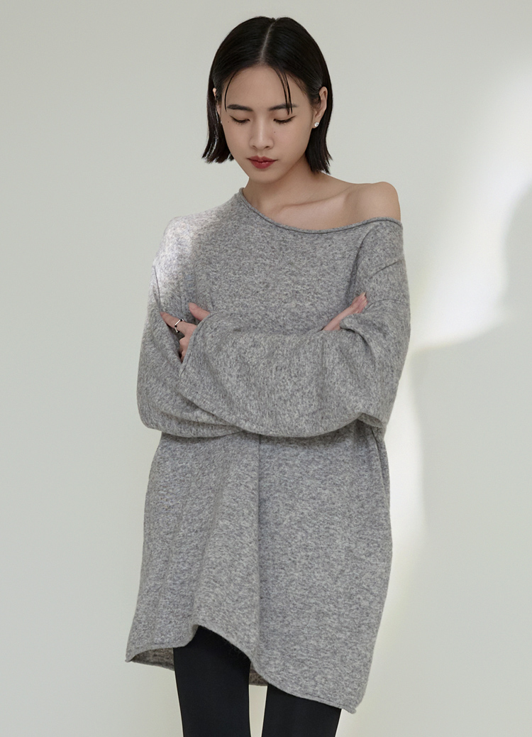 軟糯慵懶系! 曼陀羅絨寬袖捲邊針織衫 羊毛針織