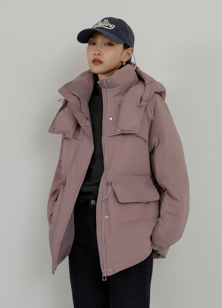 包覆式保暖! 城市防寒收腰中長版羽絨外套