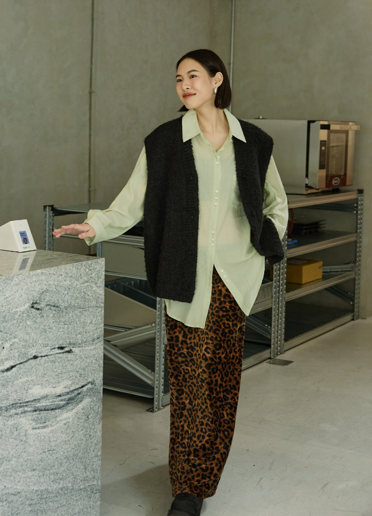 保暖新升級2.0! 雪尼爾軟糯顯瘦A字豹紋裙