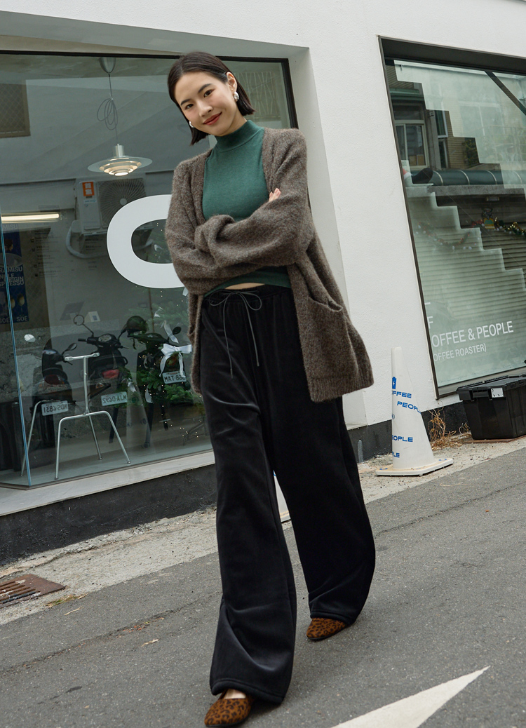 溫柔暖心慵懶口袋毛衣外套