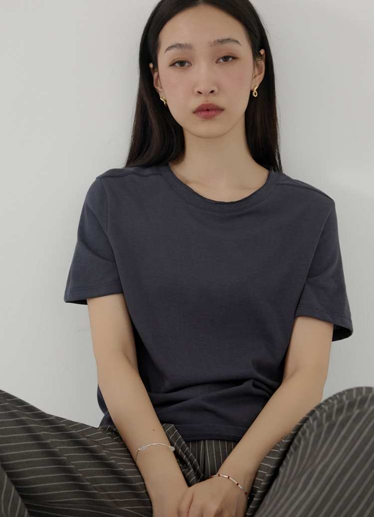 不費力的自在! 輕柔呼吸棉正肩T恤