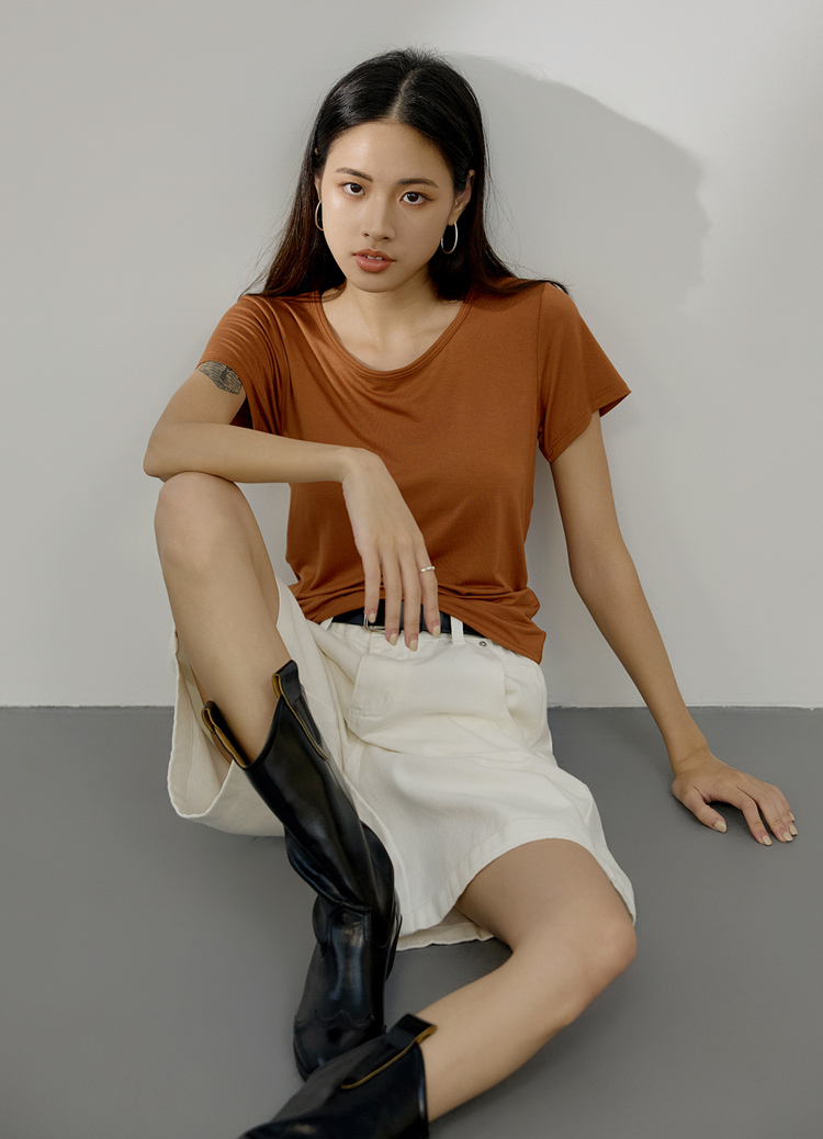 【大姐團】M~3XL 大尺碼莫代爾舒適罩杯T恤 Bra Top (尺寸齊)