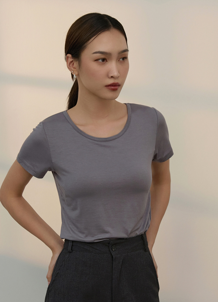 【大姐團】M~3XL 大尺碼莫代爾舒適罩杯T恤 Bra Top (尺寸齊)