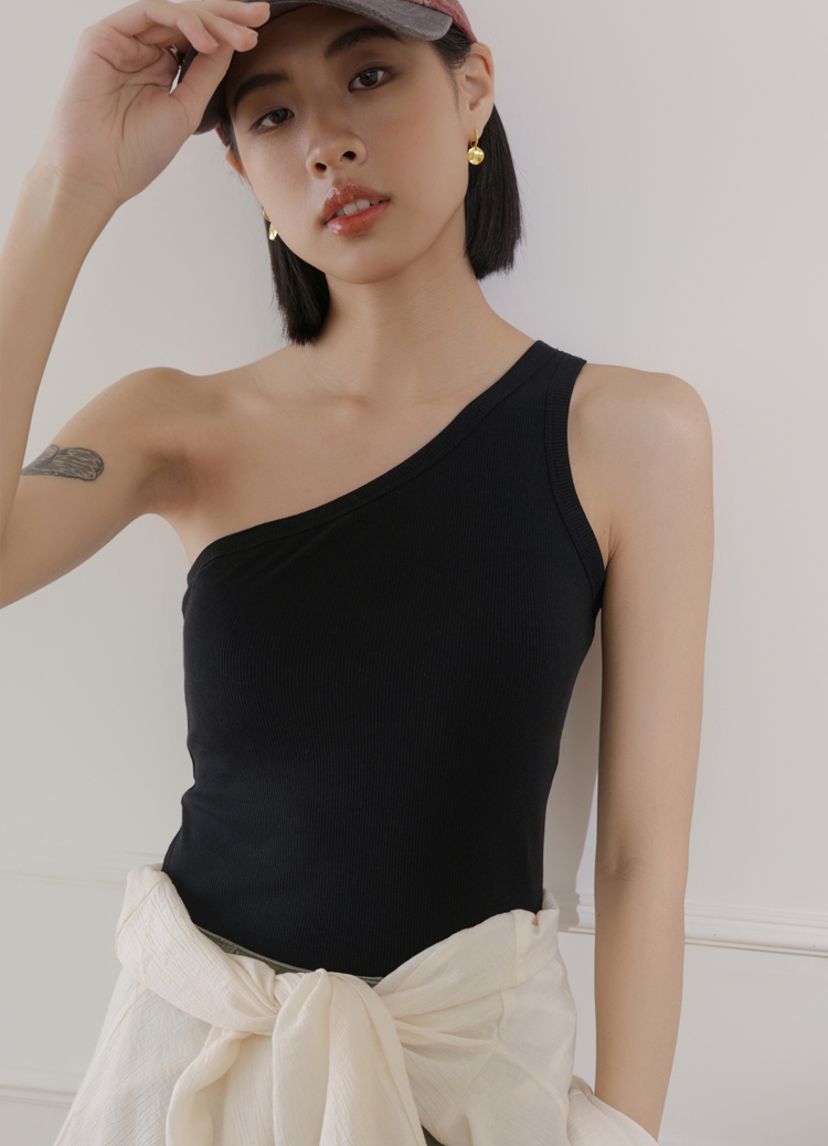 【YAYU團】香肩女神撩人斜肩罩杯背心 Bra Top 大尺碼