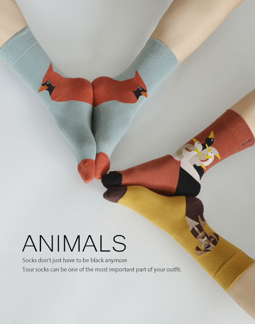 時尚摩登動物系列圖案襪