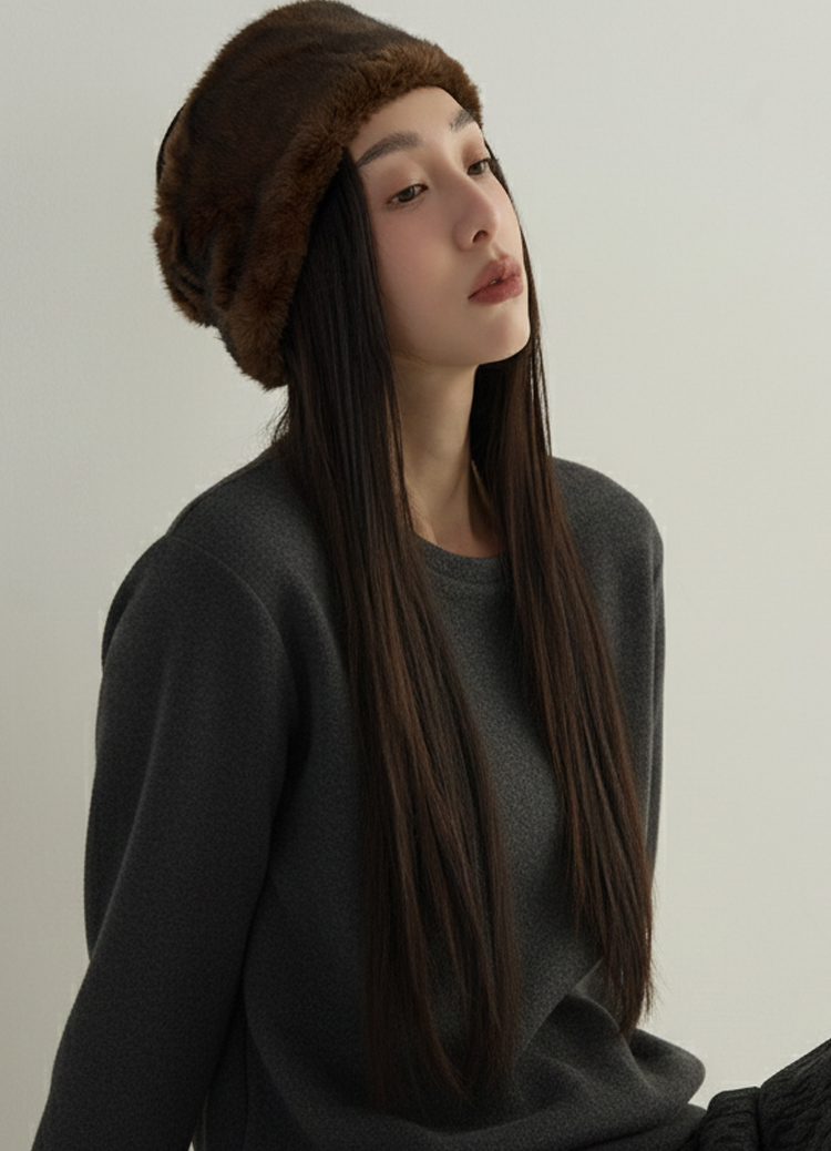 加厚打底! 軟糯毛巾絨素面寬鬆T恤