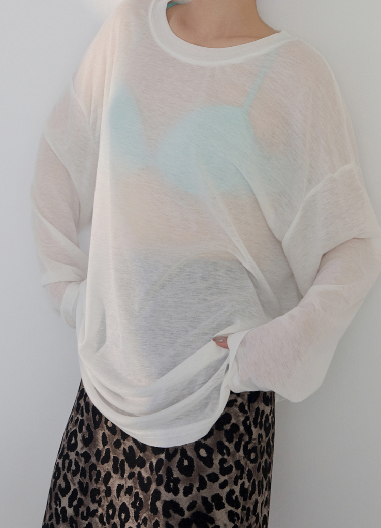 呼吸感防曬T! 極輕透天絲寬鬆防曬罩衫